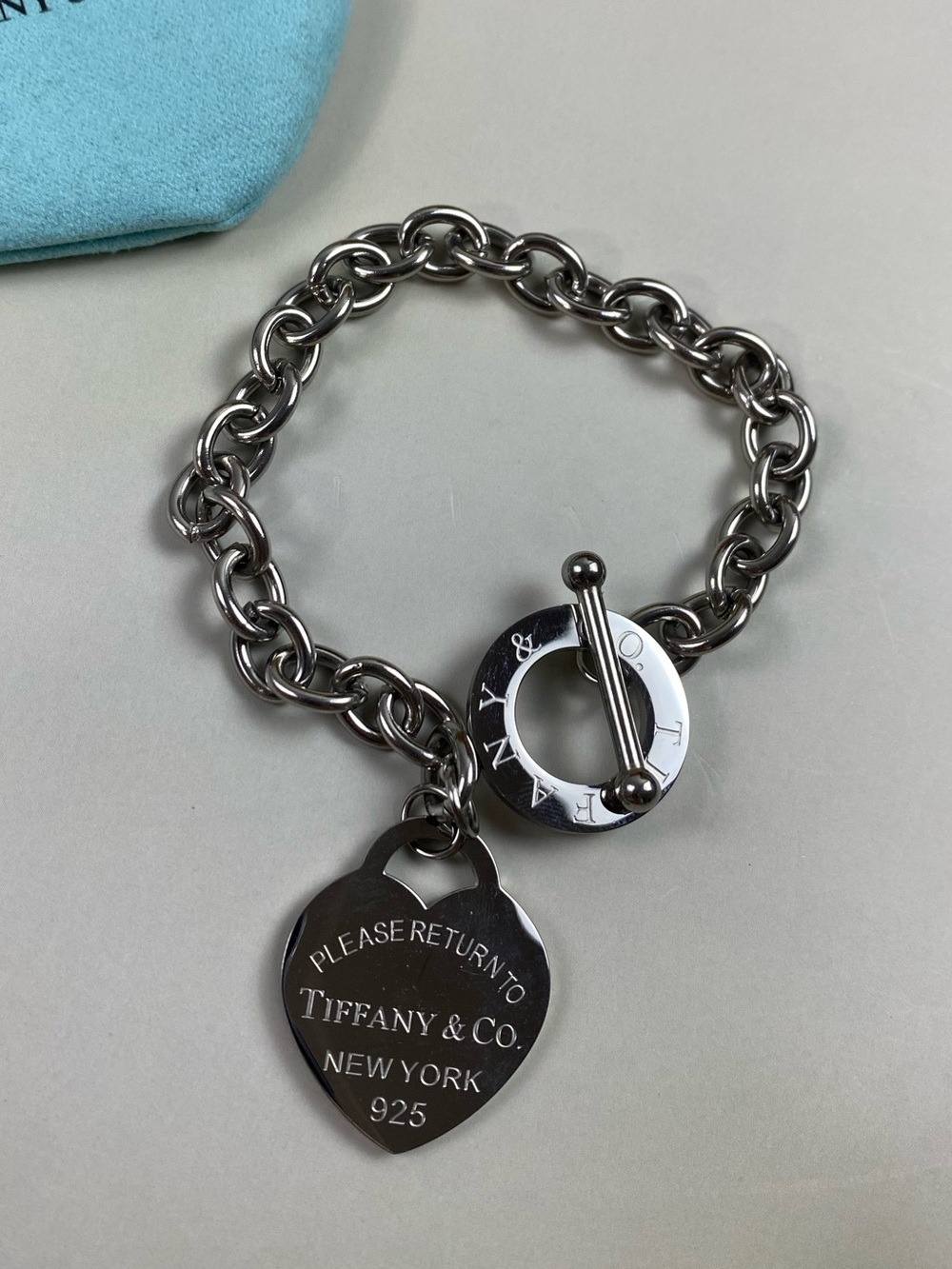 Tiffany & Co. Heart Tag Toggle Bracelet - Silver